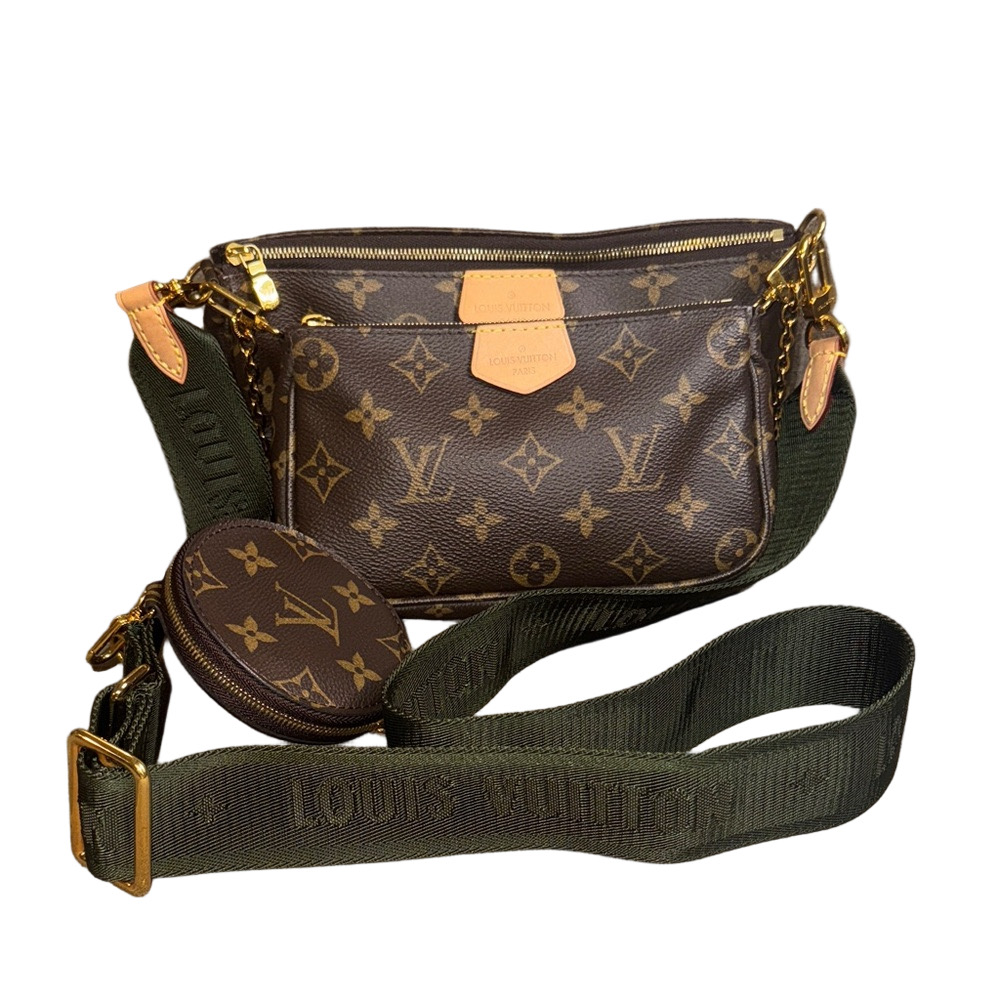 Louis Vuitton Monogram Multi Pochette Accessoires Green Strap